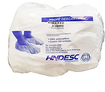 Pro-Pé Descartável 20G - cor Branco - Pacote com 100 unidades (50 pares) - HNDESC