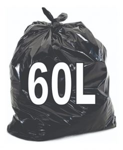 Saco de Lixo Preto 60 LTS - Pacote com 100 unidades