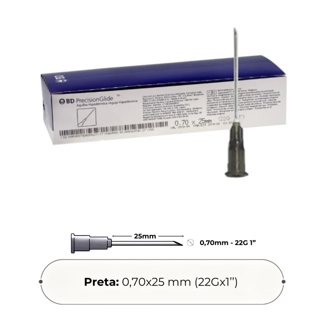 Agulha Hipodérmica 25x7 - 22G 1