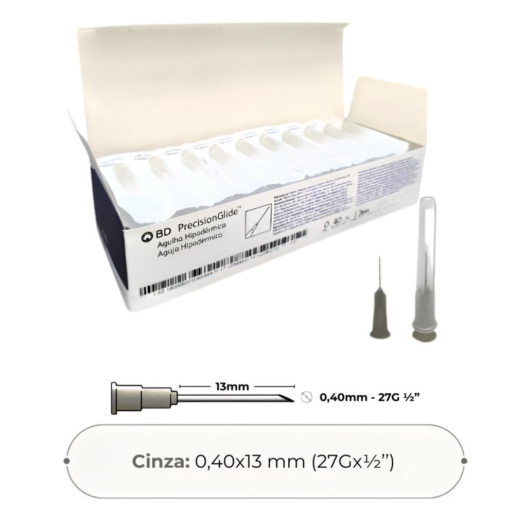 Agulha Hipodérmica 13x4 - 27G 1/2