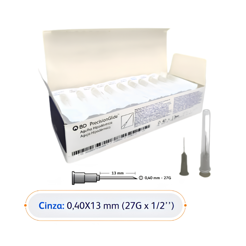 Agulha Hipodérmica 13x4 - 27G 1/2