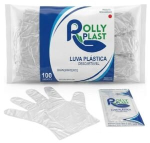 Luva Plástica Estéril - marca Pollyplast