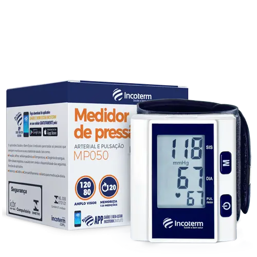 Aparelho de Pressão Digital de Pulso - Modelo MP050 - Marca Incoterm