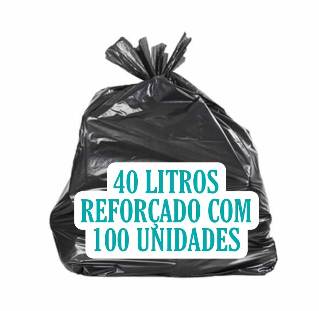 Saco De Lixo Preto 40 LT- Pacote com 100 unidades - BRANCOPEL