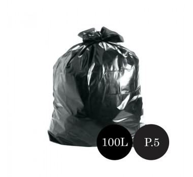Saco De Lixo Preto 100LTS (0,05MCG) - Pacote com 100 unidades