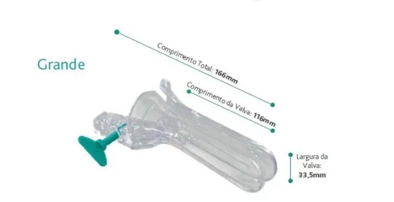 Espéculo sem Lubrificação - tamanho G - marca Kolplast