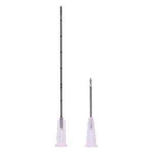Microcânulas 18G (1,25X70MM) com Agulha Auxiliar (18GX1) - marca Uniqmed