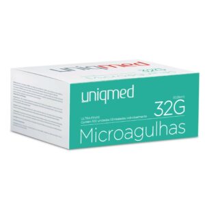 Microagulhas 32G X 4MM - caixa com 100 unidades - UNIQMED - indicada para Toxina Botulínica