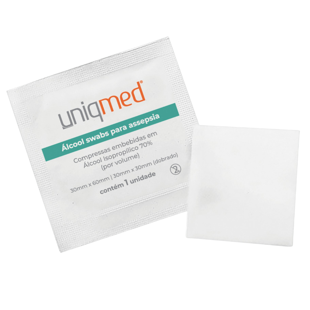 Álcool Swab 30x60mm- marca Uniqmed