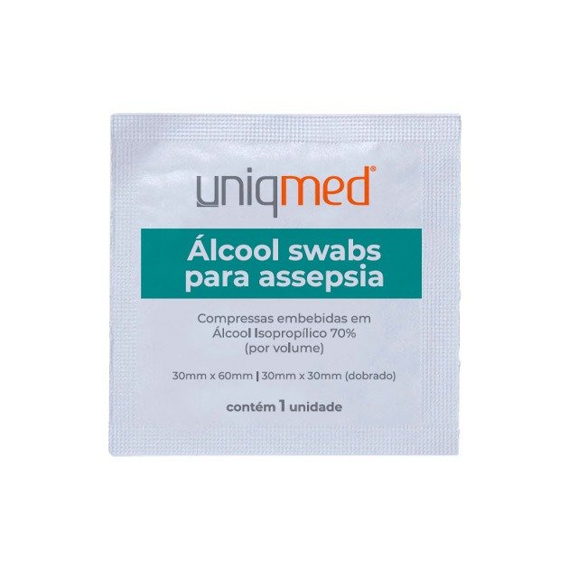 Álcool Swab 30x60mm- marca Uniqmed