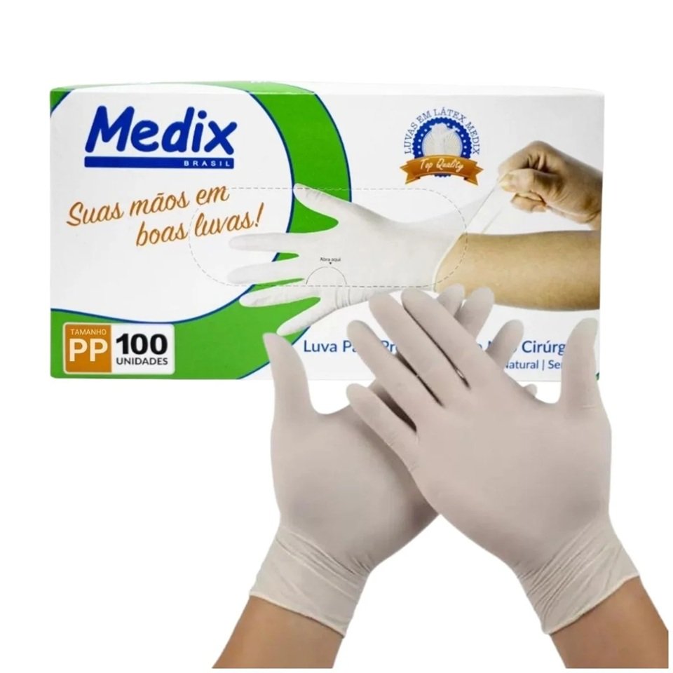 Luva Procedimento Sem Pó - Tamanho G - MEDIX