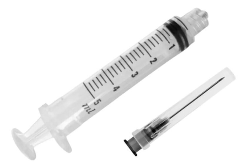 Seringa Descartável 05ml Luer Slip com Agulha 25X7 - Pack com 10 unidades - DESCARPACK