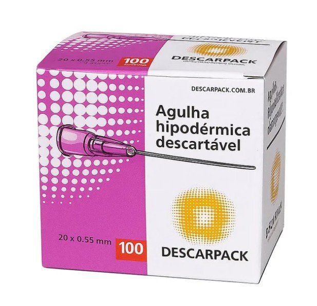 Agulha Hipodérmica 20x5,5 - 24G 3/4