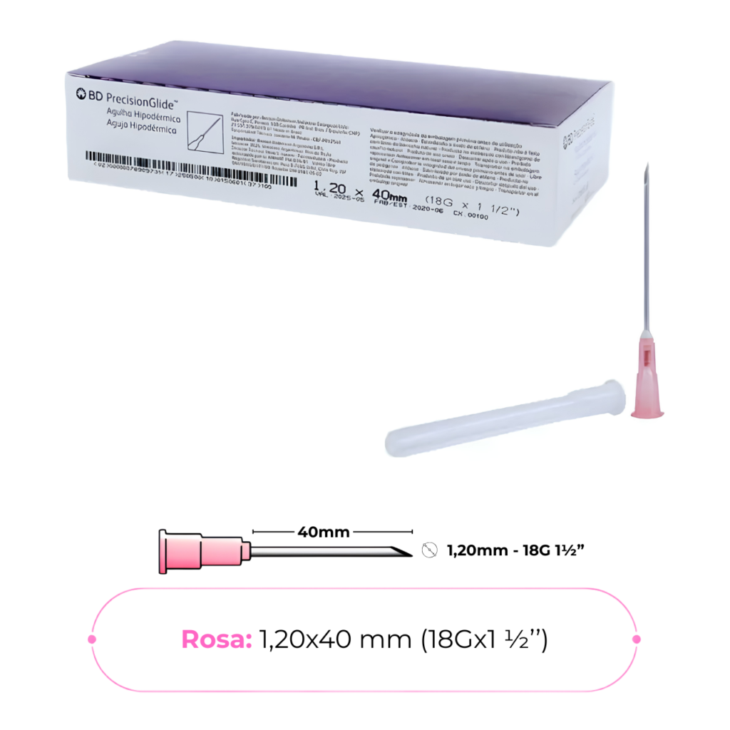 Agulha Hipodérmica 40X12 - 18G 1 1/2